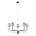 Jupiter 1888 - Lámpara colgante con cable ERIS 5xG9/14W/230V cromo mate/negro/gris ahumado