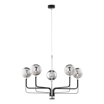 Jupiter 1888 - Lámpara colgante con cable ERIS 5xG9/14W/230V cromo mate/negro/gris ahumado