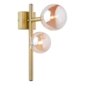 Jupiter 1900 - Aplique de pared NEPTUN 2xG9/14W/230V dorado/beige ahumado