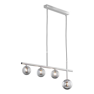 Jupiter 1902 - Lámpara colgante de cable NEPTUN 4xG9/14W/230V cromo mate/gris ahumado