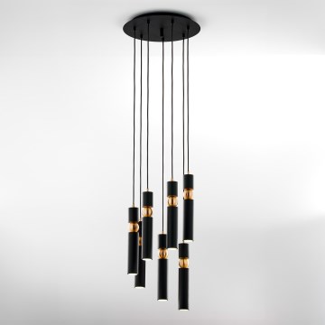 Jupiter 2015 - Lámpara colgante ALAS 7xGU10/10W/230V negro/dorado
