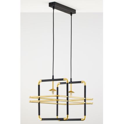 Jupiter 2026 - Lámpara colgante FIORI 2xG9/10W/230V negro/dorado/beige
