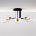 Jupiter 2040 - Lámpara colgante BURANO 5xG9/10W/230V negro/dorado/transparente