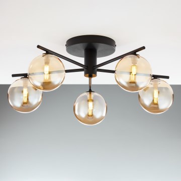 Jupiter 2047 - Lámpara de techo PRATO 5xG9/10W/230V negro/beige