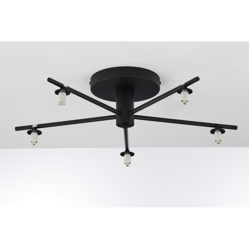 Jupiter 2048 - Lámpara de techo de montaje en superficie PRATO 5xG9/14W/230V negro/gris ahumado