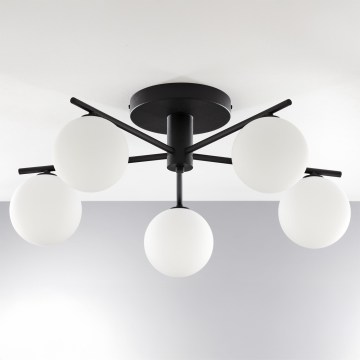 Jupiter 2049 - Lámpara de techo de superficie PRATO 5xG9/14W/230V negro/blanco