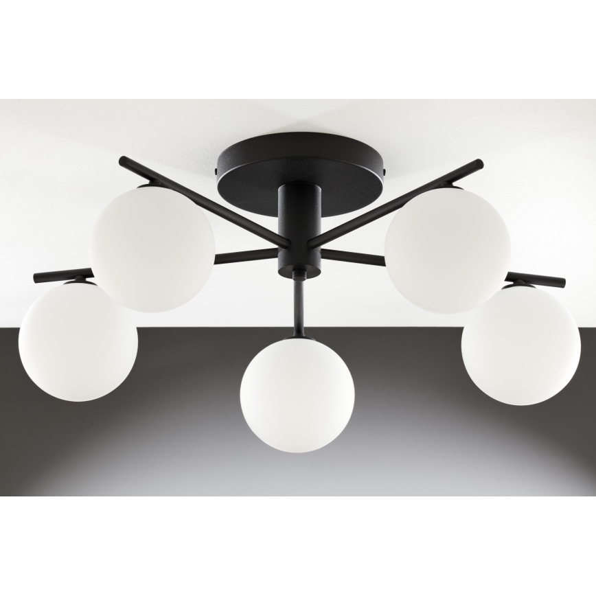 Jupiter 2049 - Lámpara de techo de superficie PRATO 5xG9/14W/230V negro/blanco