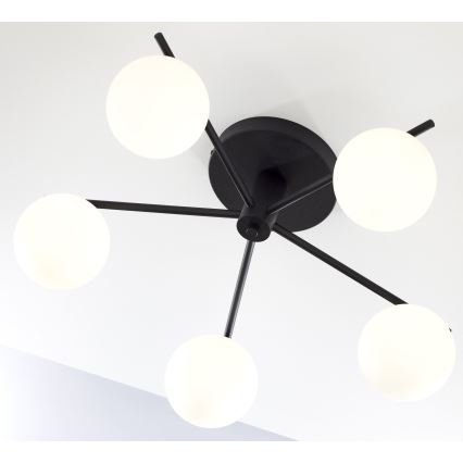 Jupiter 2049 - Lámpara de techo de superficie PRATO 5xG9/14W/230V negro/blanco