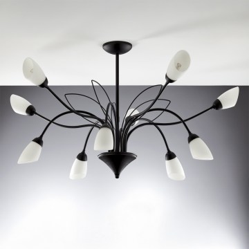 Jupiter 2056 - Lámpara colgante con barra GLORIOSA 10xG9/14W/230V negra