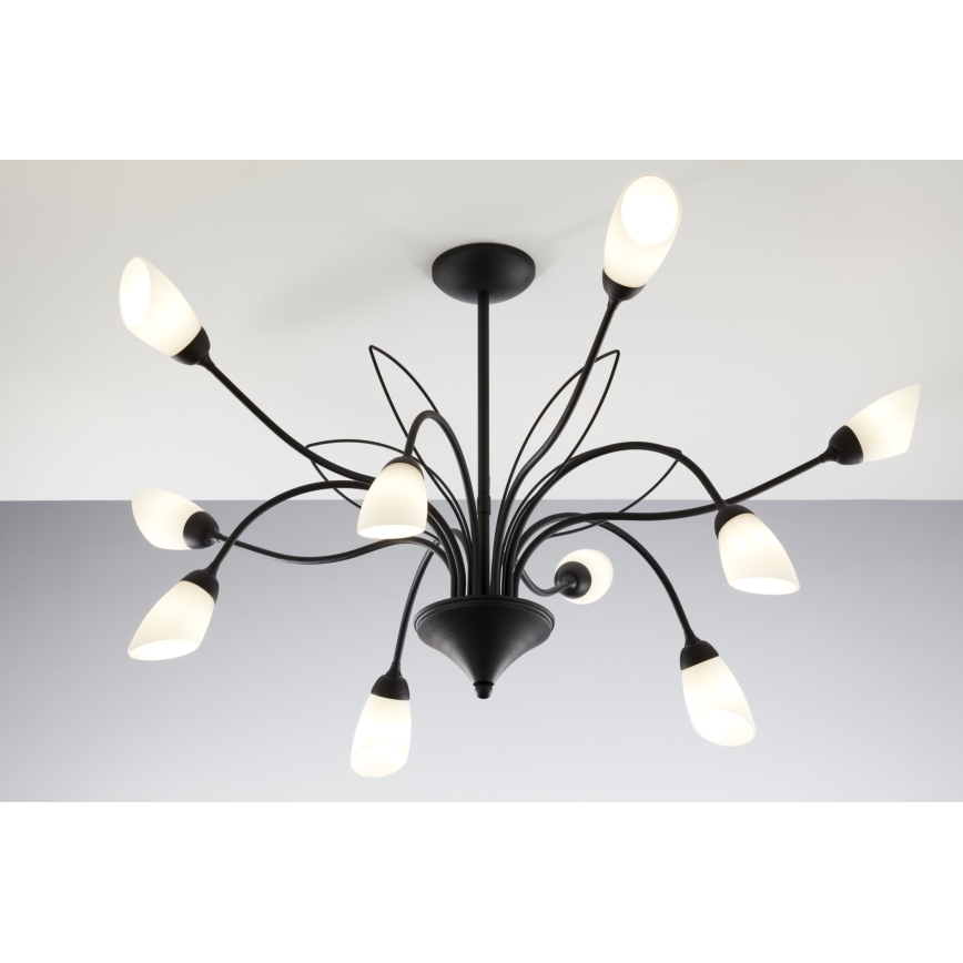 Jupiter 2056 - Lámpara colgante con barra GLORIOSA 10xG9/14W/230V negra