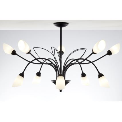 Jupiter 2056 - Lámpara colgante con barra GLORIOSA 10xG9/14W/230V negra