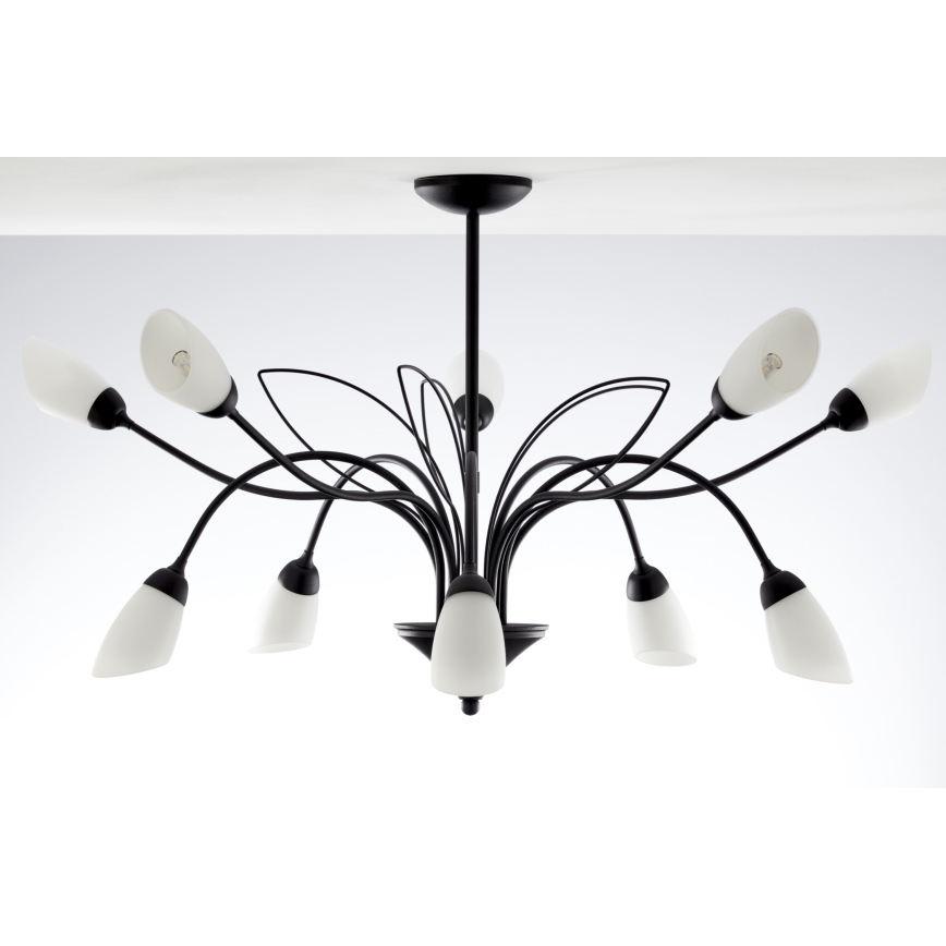 Jupiter 2056 - Lámpara colgante con barra GLORIOSA 10xG9/14W/230V negra
