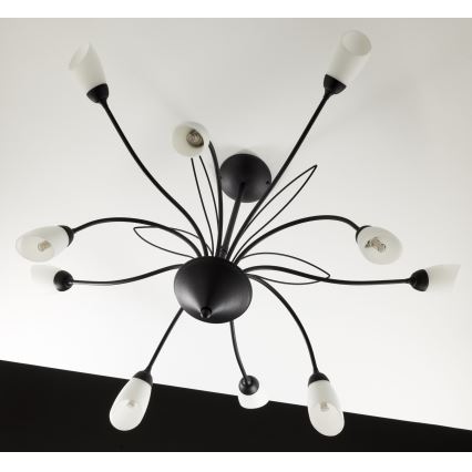 Jupiter 2056 - Lámpara colgante con barra GLORIOSA 10xG9/14W/230V negra