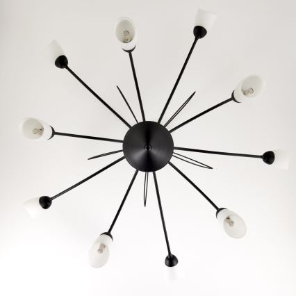 Jupiter 2056 - Lámpara colgante con barra GLORIOSA 10xG9/14W/230V negra