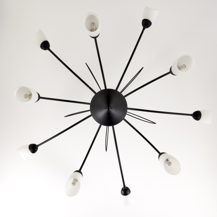 Jupiter 2056 - Lámpara colgante con barra GLORIOSA 10xG9/14W/230V negra