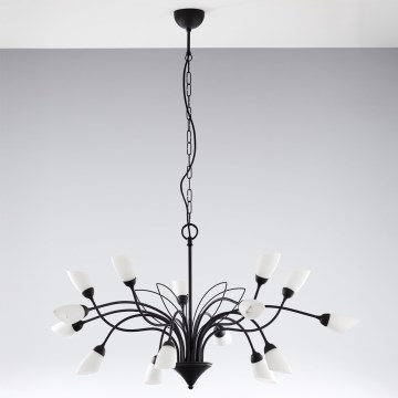 Jupiter 2057 - Lámpara colgante con cadena GLORIOSA 15xG9/14W/230V negra