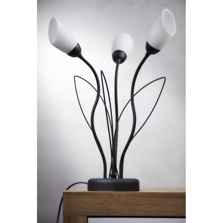 Jupiter 2065 - Lámpara de mesa GLORIOSA 3xG9/14W/230V negra