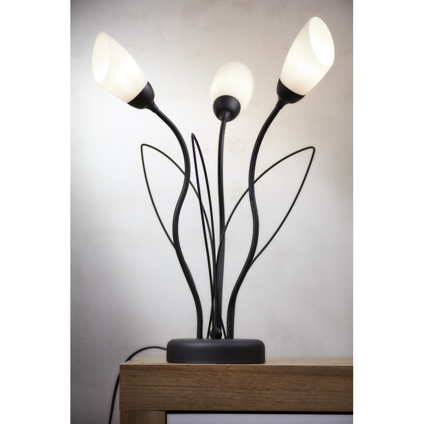 Jupiter 2065 - Lámpara de mesa GLORIOSA 3xG9/14W/230V negra