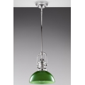 Jupiter 2071 - Lámpara de techo en varilla PLATINO 1xE27/15W/230V verde/cromo brillante