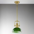 Jupiter 2073 - Lámpara de techo con varilla PLATINO 1xE27/15W/230V verde/dorado
