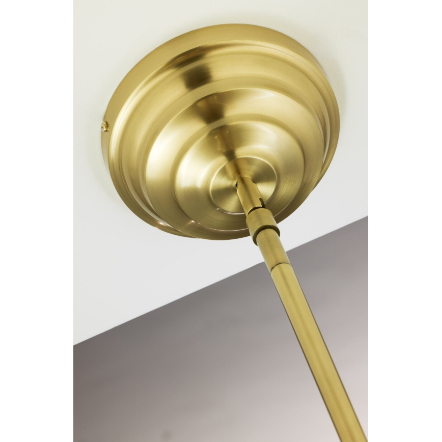 Jupiter 2074 - Lámpara de techo con varilla PLATINO 3xE27/15W/230V verde/dorado