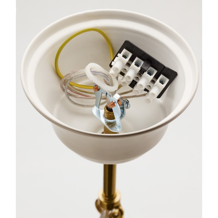 Jupiter 2084 - Lámpara colgante con cadena SAMBA 5xE27/15W/230V blanco/dorado