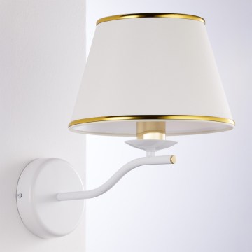 Jupiter 2086 - Lámpara de pared SAMBA 1xE27/15W/230V blanca/dorada