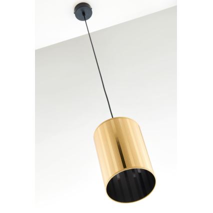 Jupiter 2090 - Lámpara colgante con cable CORTINA 1xE27/15W/230V dorada/negra