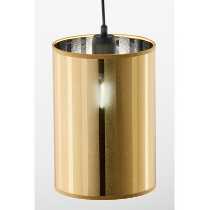Jupiter 2090 - Lámpara colgante con cable CORTINA 1xE27/15W/230V dorada/negra