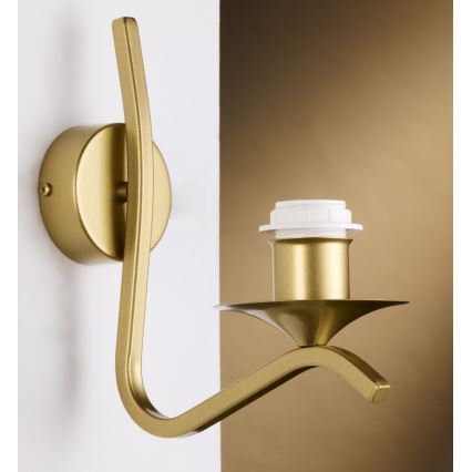 Jupiter 2111 - Aplique de pared KASZMIR 1xE27/15W/230V blanco/dorado/efecto mármol
