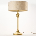 Jupiter 2112 - Lámpara de sobremesa KASZMIR 1xE27/15W/230V blanca/dorada/decoración de mármol
