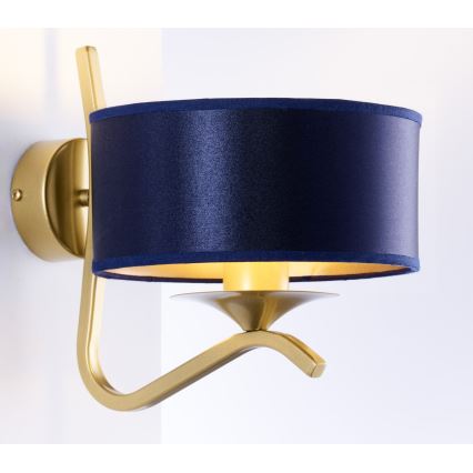 Jupiter 2115 - Lámpara de pared KASZMIR 1xE27/15W/230V azul/dorado