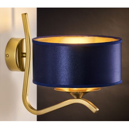 Jupiter 2115 - Lámpara de pared KASZMIR 1xE27/15W/230V azul/dorado