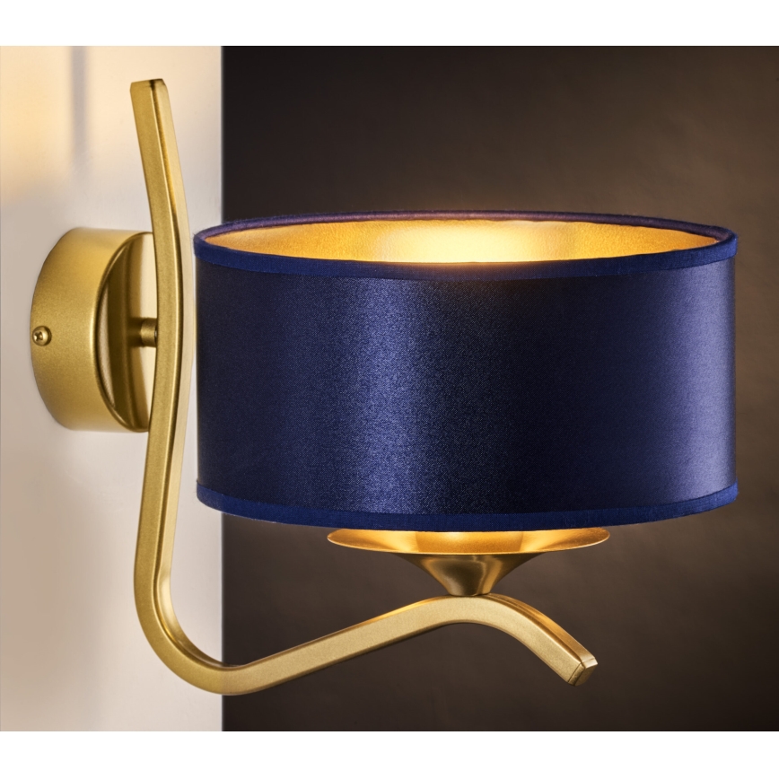 Jupiter 2115 - Lámpara de pared KASZMIR 1xE27/15W/230V azul/dorado