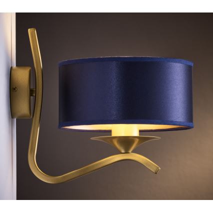 Jupiter 2115 - Lámpara de pared KASZMIR 1xE27/15W/230V azul/dorado