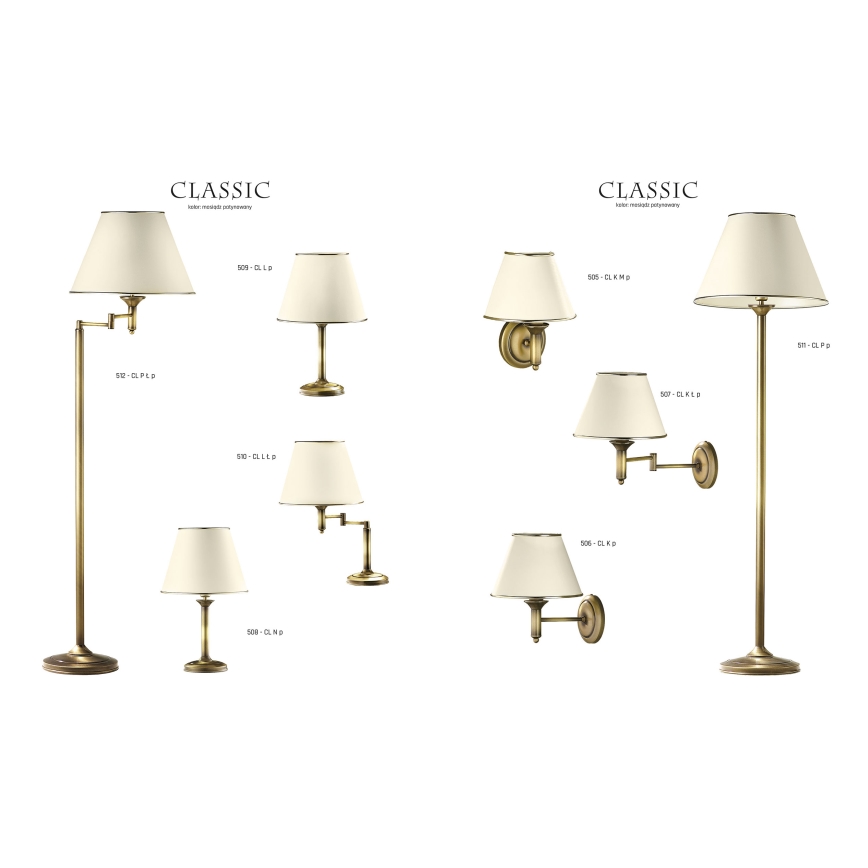 Jupiter 506 - CL K p - Aplique CLASSIC E27/60W/230V