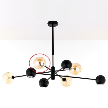 Jupiter - Cristal de repuesto para lámpara MOKA G9 Ø 12 cm, beige ahumado