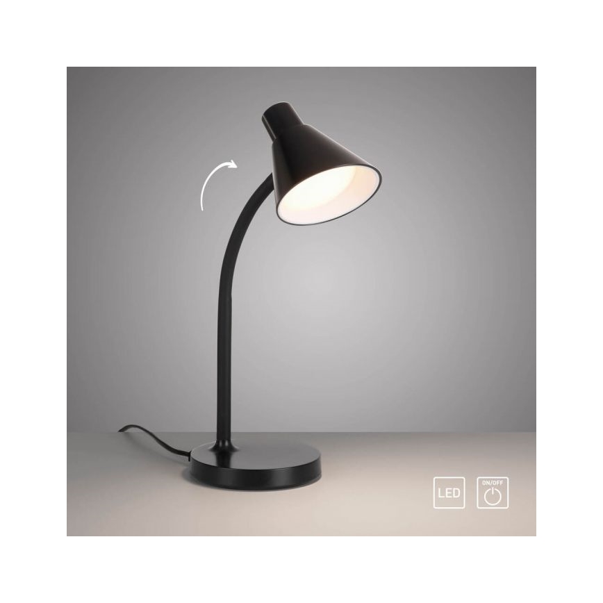 JUST LIGHT. 11248-18 - Lámpara de mesa flexible LED PIXIE LED/4,5W/230V negra