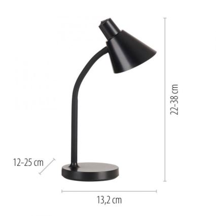 JUST LIGHT. 11248-18 - Lámpara de mesa flexible LED PIXIE LED/4,5W/230V negra