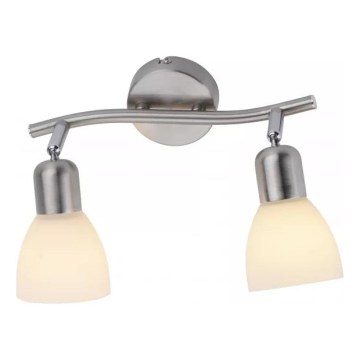 JUST LIGHT. 11952-55 - Foco de techo KARO 2xE14/40W/230V cromo mate