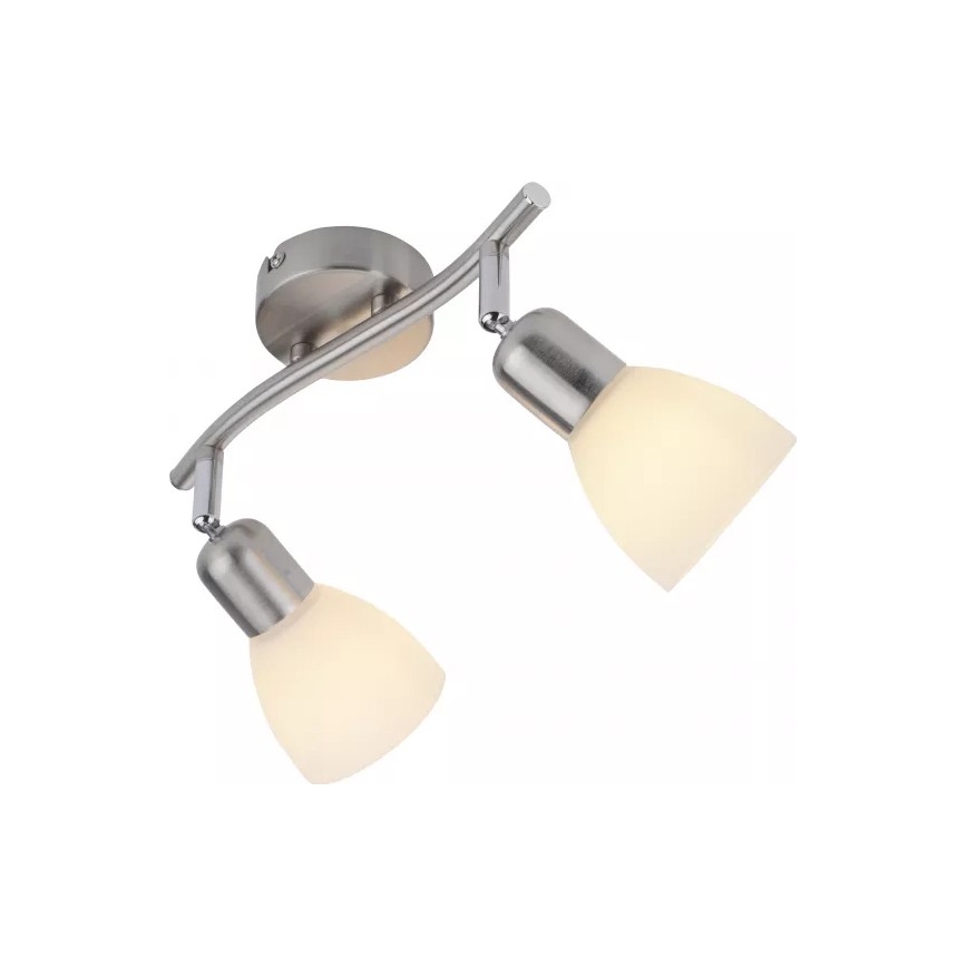 JUST LIGHT. 11952-55 - Foco de techo KARO 2xE14/40W/230V cromo mate