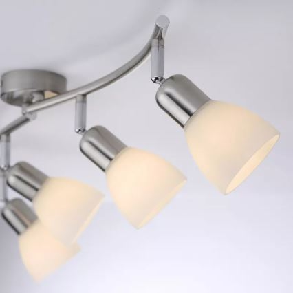 JUST LIGHT. 11954-55 - Lámpara de focos KARO 4xE14/40W/230V cromo mate