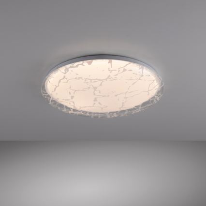 JUST LIGHT. 14008-16 - Lámpara de techo LED regulable ART PLAFO LED/20W/230V 2700-6500K diámetro 38 cm blanca + control remoto