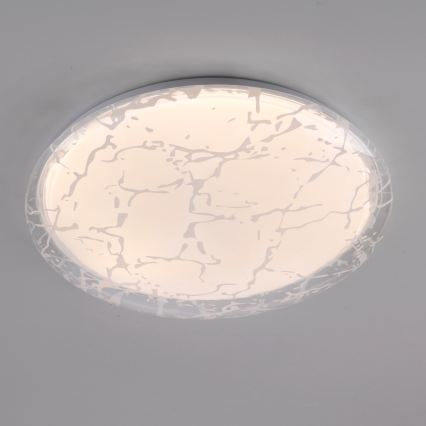 JUST LIGHT. 14008-16 - Lámpara de techo LED regulable ART PLAFO LED/20W/230V 2700-6500K diámetro 38 cm blanca + control remoto