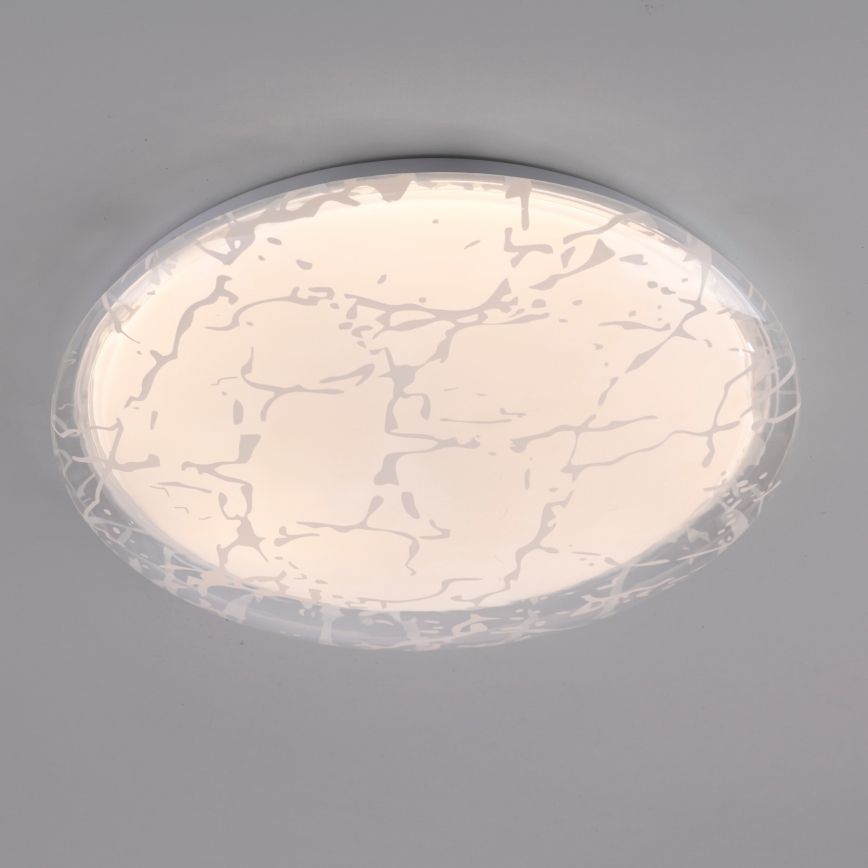 JUST LIGHT. 14008-16 - Lámpara de techo LED regulable ART PLAFO LED/20W/230V 2700-6500K diámetro 38 cm blanca + control remoto