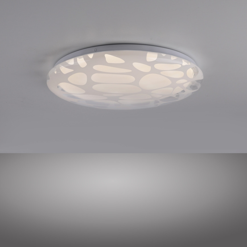 JUST LIGHT. 14009-16 - Plafón LED regulable ART PLAFO LED/20W/230V 2700-6500K Ø 38 cm blanco + mando a distancia