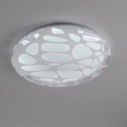 JUST LIGHT. 14009-16 - Plafón LED regulable ART PLAFO LED/20W/230V 2700-6500K Ø 38 cm blanco + mando a distancia