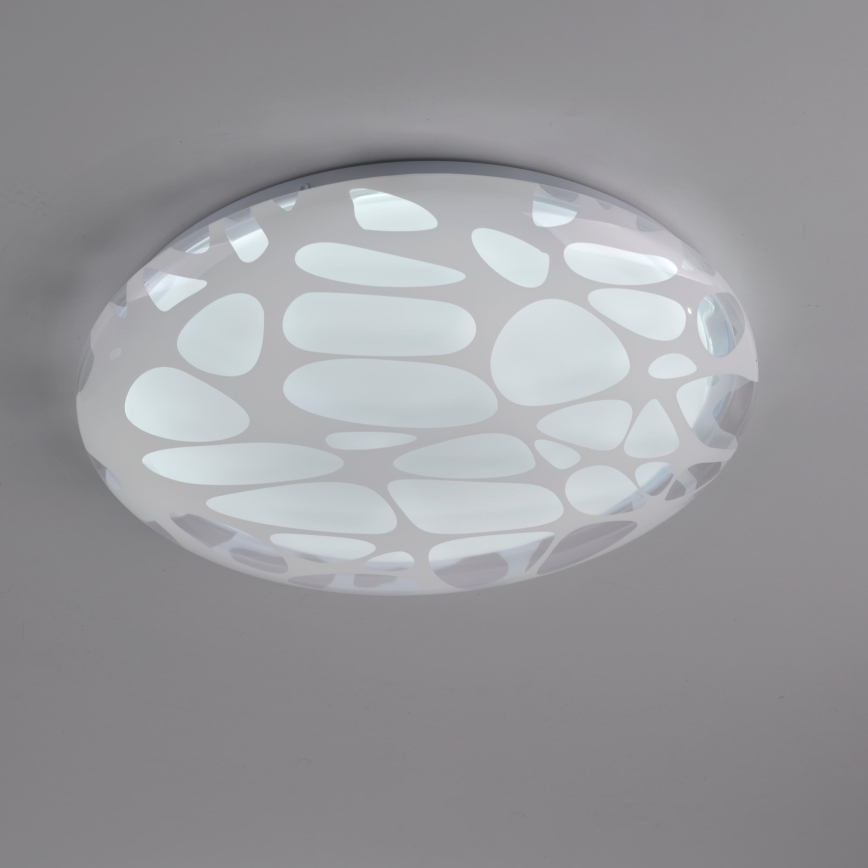 JUST LIGHT. 14009-16 - Plafón LED regulable ART PLAFO LED/20W/230V 2700-6500K Ø 38 cm blanco + mando a distancia