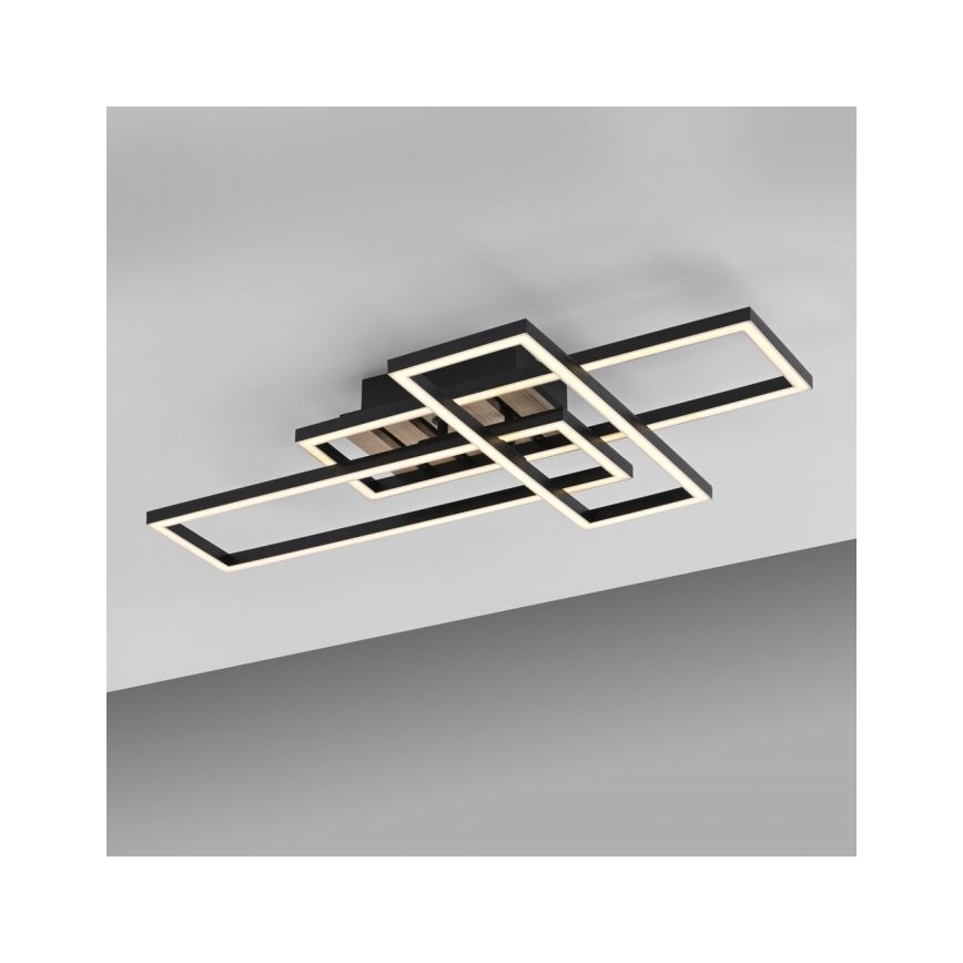 JUST LIGHT. 14051-79 - Lámpara de techo LED AKUSTIKA LED/20,5W/230V roble/negro