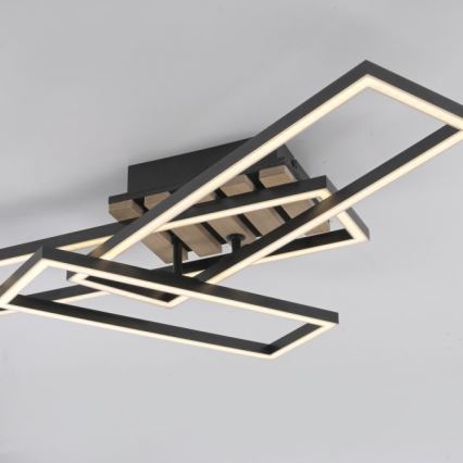 JUST LIGHT. 14051-79 - Lámpara de techo LED AKUSTIKA LED/20,5W/230V roble/negro